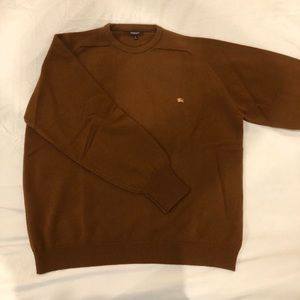 Burberry Brown New Wool Sweater Made In Scotland
